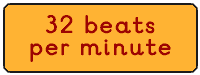 32 beats per minute