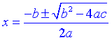 quadratic formaula