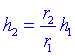 frustrum height
