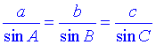 sine rule