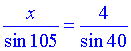 sine rule